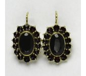 Zlaté náušnice, přírodní granát, žlužé zlato, náušnice ze zlata 8,51 g