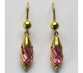 Zlaté náušnice na patent, náušnice ze zlata, žluté zlato, zirkon, 6,81 g