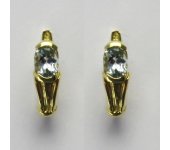Zlaté náušnice, přírodní topaz, náušnice ze zlata, žluté zlato, 3,21 g