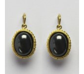 Zlaté náušnice, přírodní hematyt, náušnice ze zlata, žluté zlato, 3,74 g