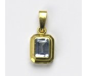 Zlatý přívěsek, přívěšek ze zlata, žluté zlato, akvamarin 1,70 g